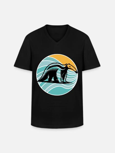 Fourmilier - T-shirt col V Homme - noir