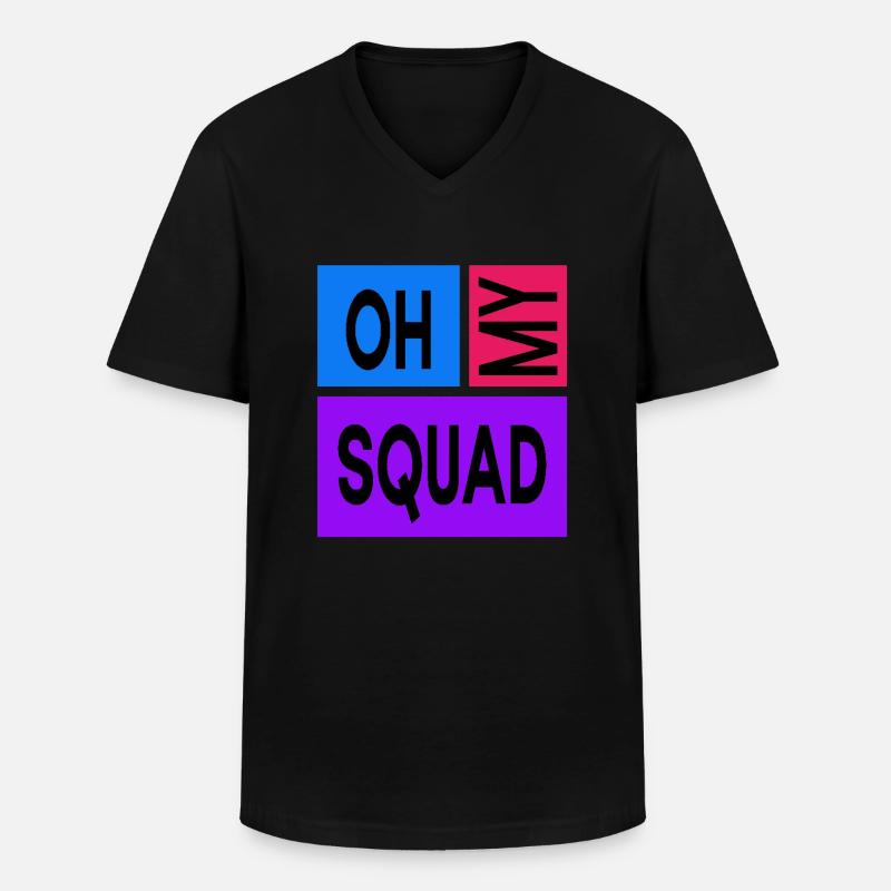 Oh My Squad - Männer-T-Shirt mit V-Ausschnitt - Schwarz