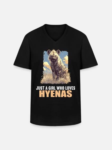 Hyänen Hyäne - Männer-T-Shirt mit V-Ausschnitt - Schwarz