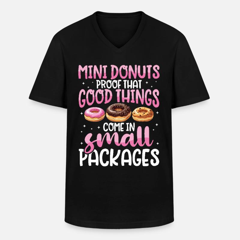 Donuts Donut - Männer-T-Shirt mit V-Ausschnitt - Schwarz