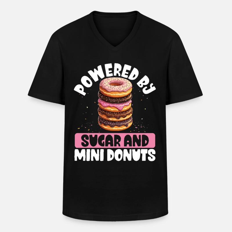 Donuts Donut - Männer-T-Shirt mit V-Ausschnitt - Schwarz