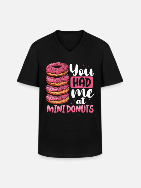 Beignets Beignets - T-shirt col V Homme - noir