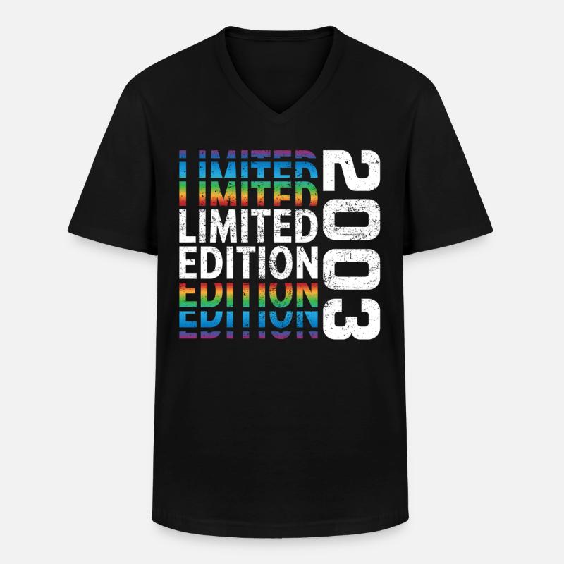 Edition limitée 2003 - T-shirt col V Homme - noir