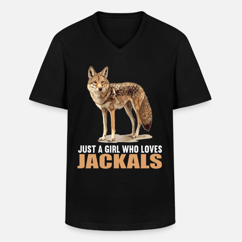 Schakale Schakal - Männer-T-Shirt mit V-Ausschnitt - Schwarz