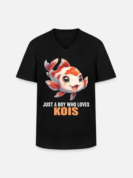 Koi Koi Carp - Men's V-Neck T-Shirt - black