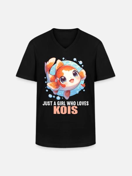 Koi Koi Carp - Men's V-Neck T-Shirt - black