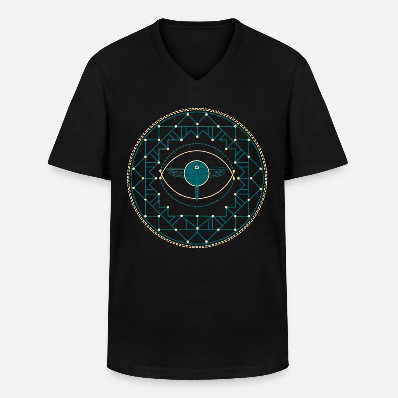 Libelle - Männer-T-Shirt mit V-Ausschnitt - Schwarz