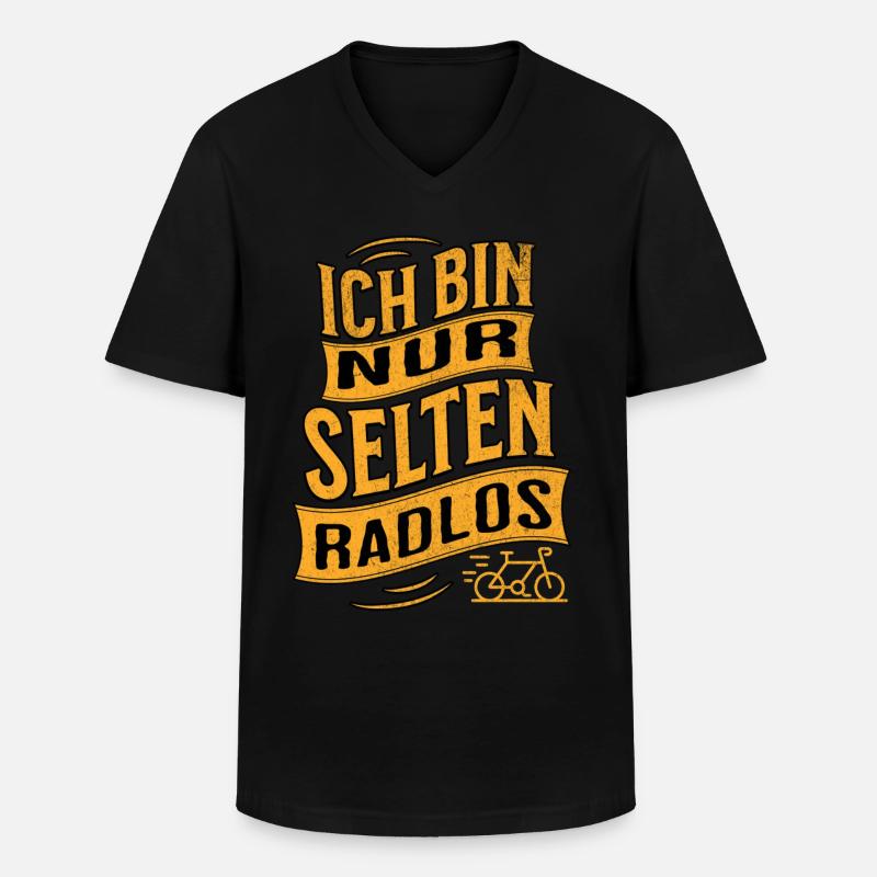 E-Bike E-Biker - Männer-T-Shirt mit V-Ausschnitt - Schwarz