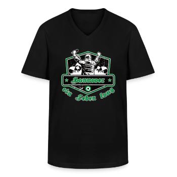 Hannover ein Leben Lang No II - Männer-T-Shirt mit V-Ausschnitt - Schwarz - Vorne - AI Model Male 178 dark (178cm)