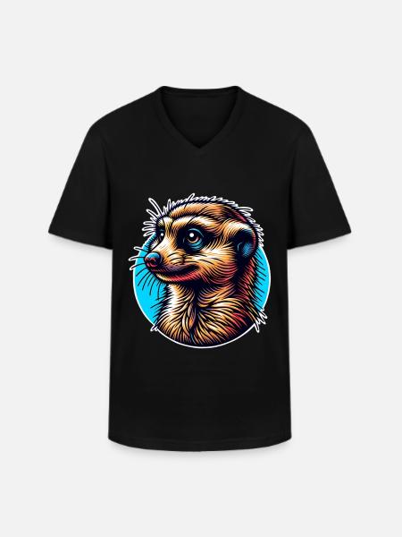 Suricate - T-shirt col V Homme - noir