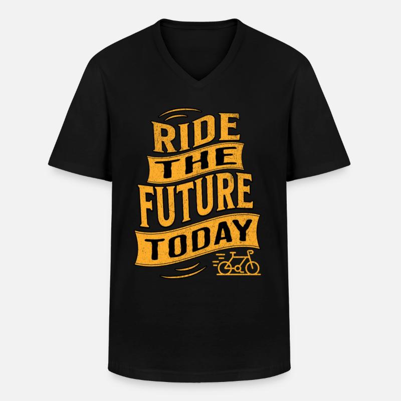 E-Bike E-Biker - Männer-T-Shirt mit V-Ausschnitt - Schwarz