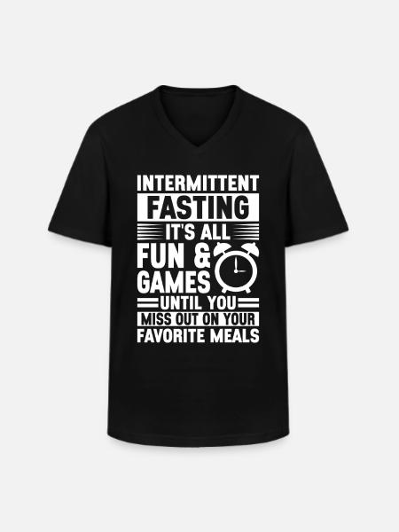 Intermittent fasting Intermittent fasting - Men's V-Neck T-Shirt - black