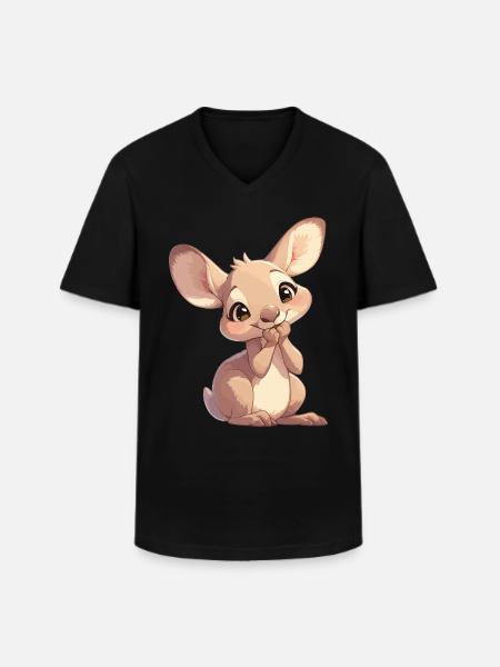 Kangaroos Kangaroo - Men's V-Neck T-Shirt - black