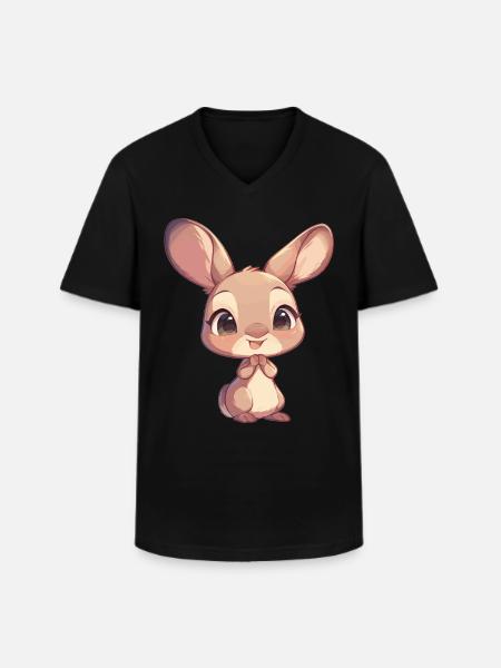 Kangaroos Kangaroo - Men's V-Neck T-Shirt - black