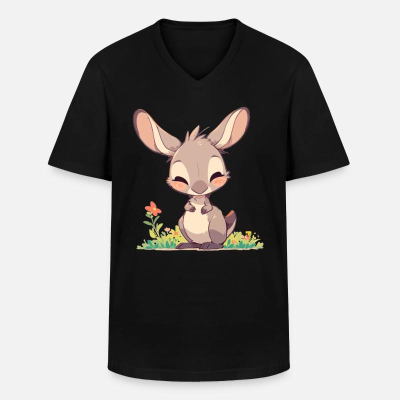 Kangaroos Kangaroo - Men's V-Neck T-Shirt - black