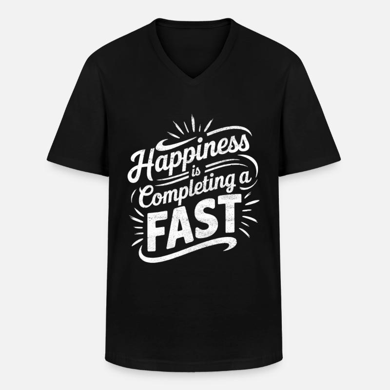 Intermittent fasting Intermittent fasting - Men's V-Neck T-Shirt - black