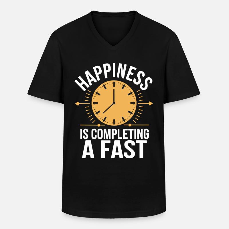 Intermittent fasting Intermittent fasting - Men's V-Neck T-Shirt - black