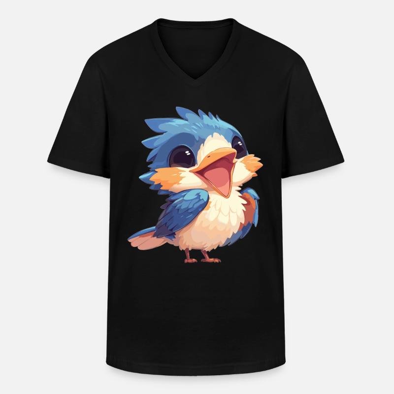 Eisvögel Eisvogel - Männer-T-Shirt mit V-Ausschnitt - Schwarz