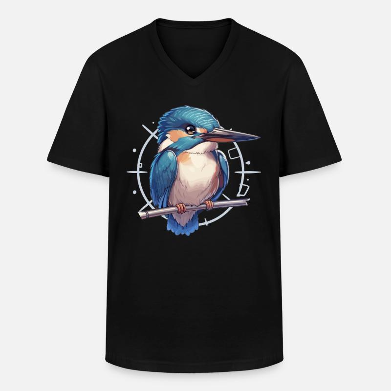 Eisvögel Eisvogel - Männer-T-Shirt mit V-Ausschnitt - Schwarz