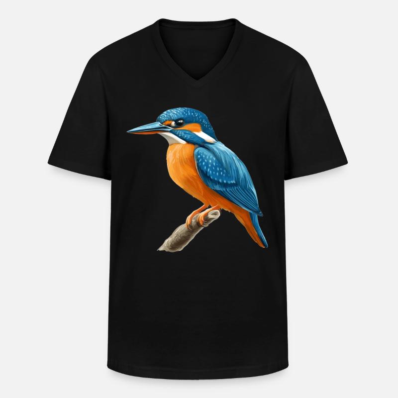 Eisvögel Eisvogel - Männer-T-Shirt mit V-Ausschnitt - Schwarz