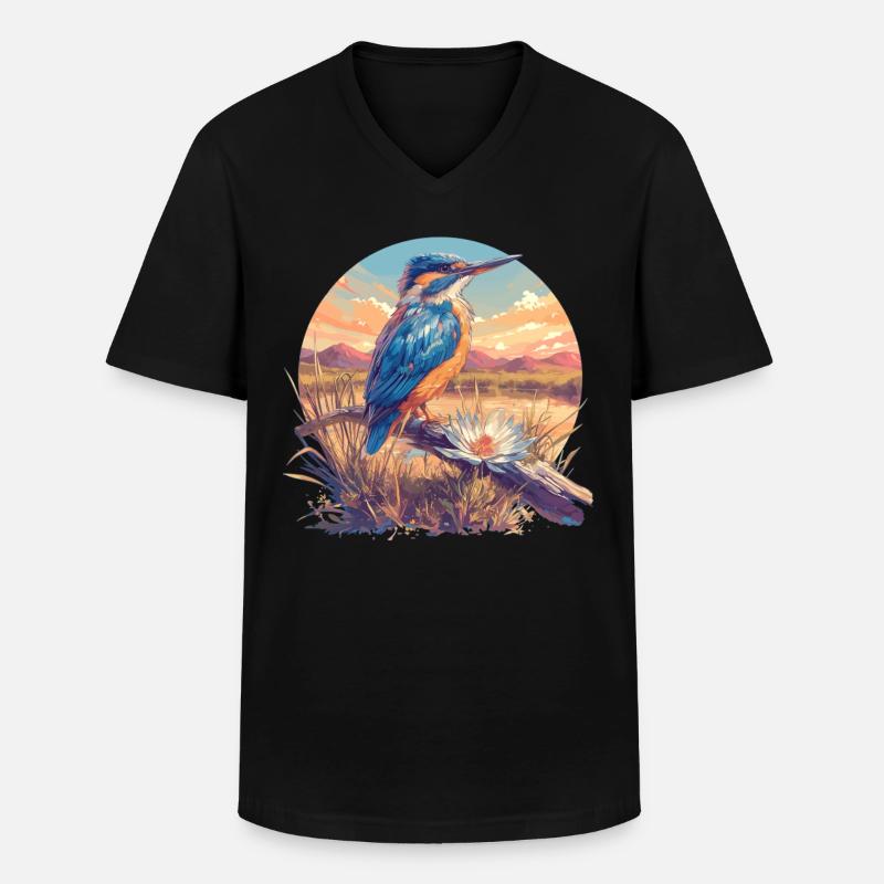 Eisvögel Eisvogel - Männer-T-Shirt mit V-Ausschnitt - Schwarz