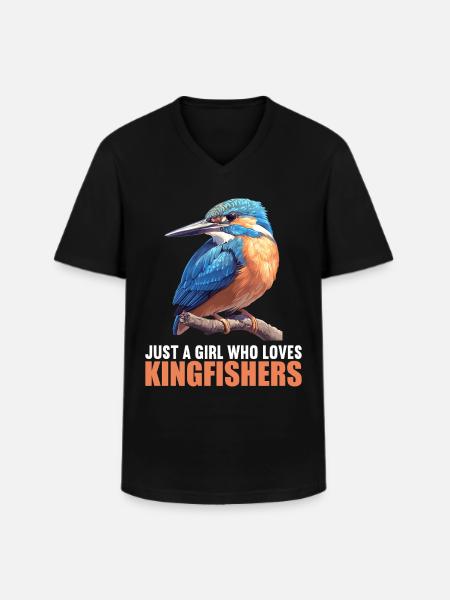 Kingfishers Kingfisher - Men's V-Neck T-Shirt - black