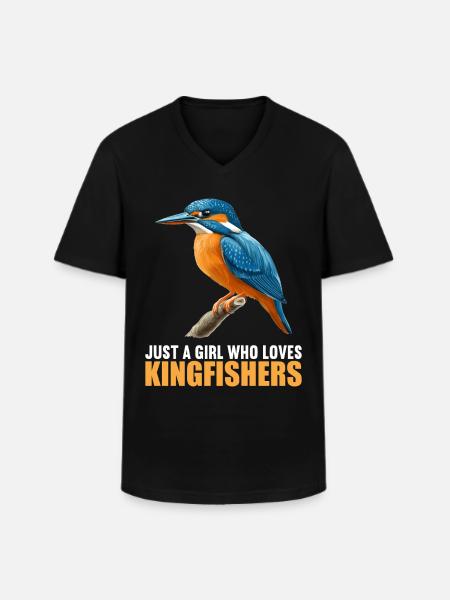 Kingfishers Kingfisher - Men's V-Neck T-Shirt - black
