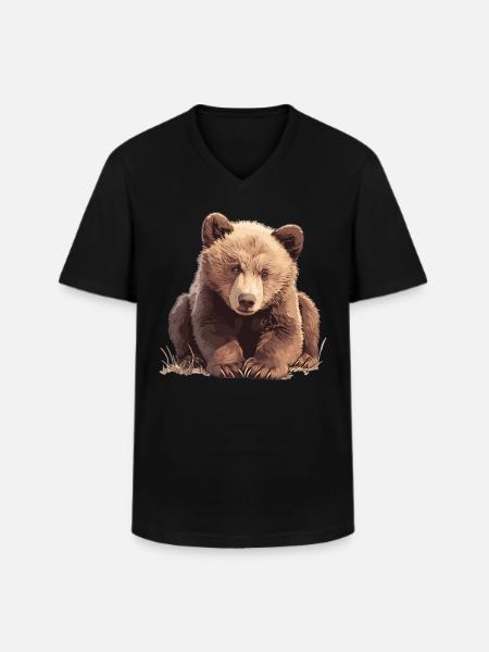 Kodiak Bear Kodiak Bear - Men's V-Neck T-Shirt - black