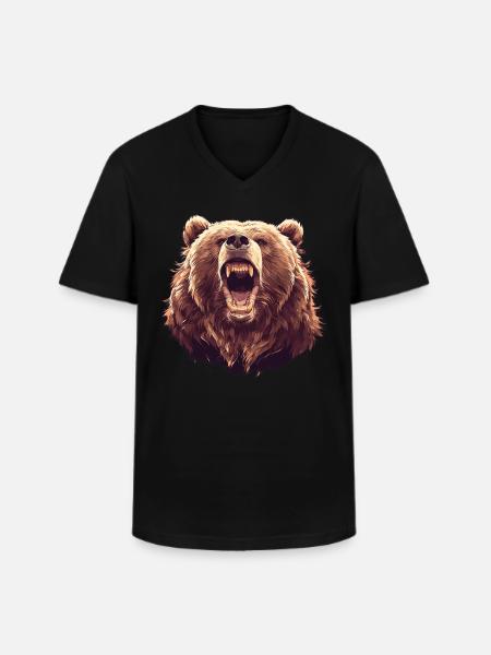 Kodiak Bear Kodiak Bear - Men's V-Neck T-Shirt - black