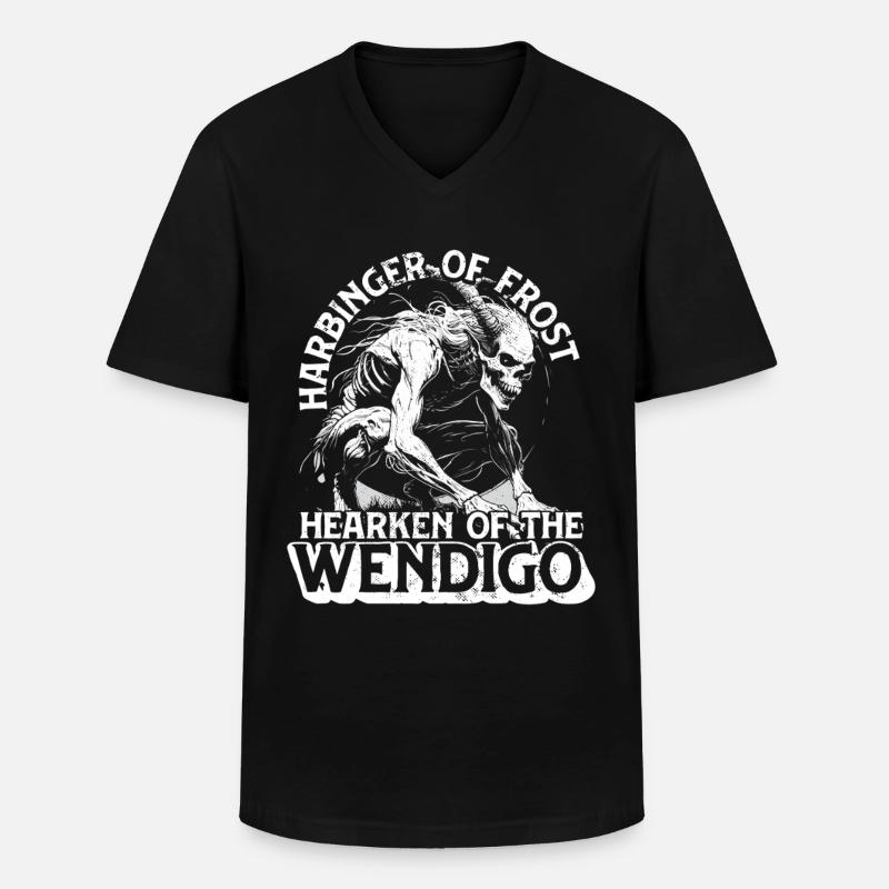 Wendigo Kryptide Cryptid - Men's V-Neck T-Shirt - black