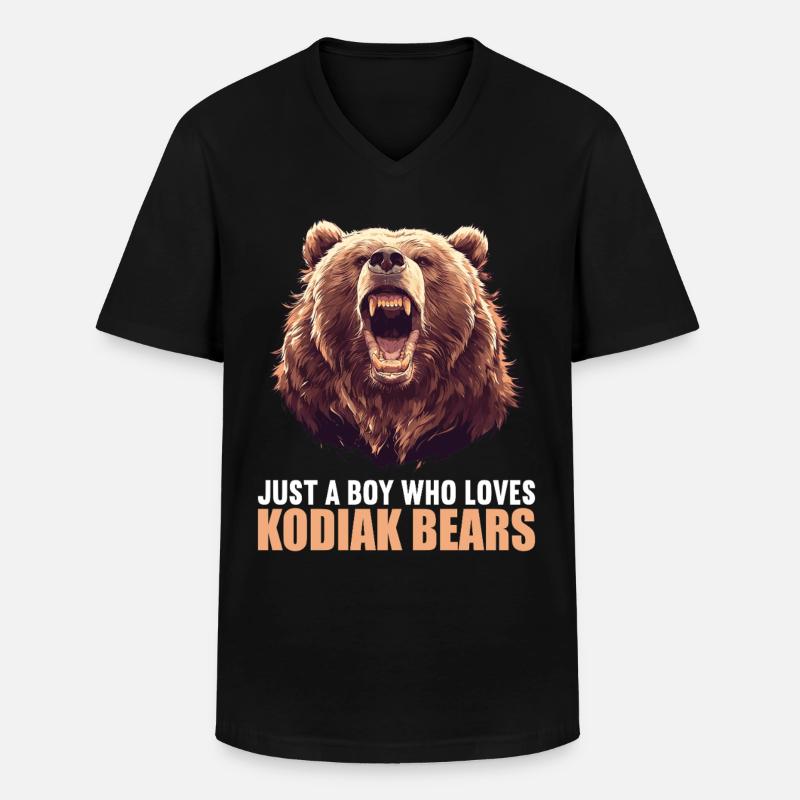 Kodiak Bear Kodiak Bear - Men's V-Neck T-Shirt - black