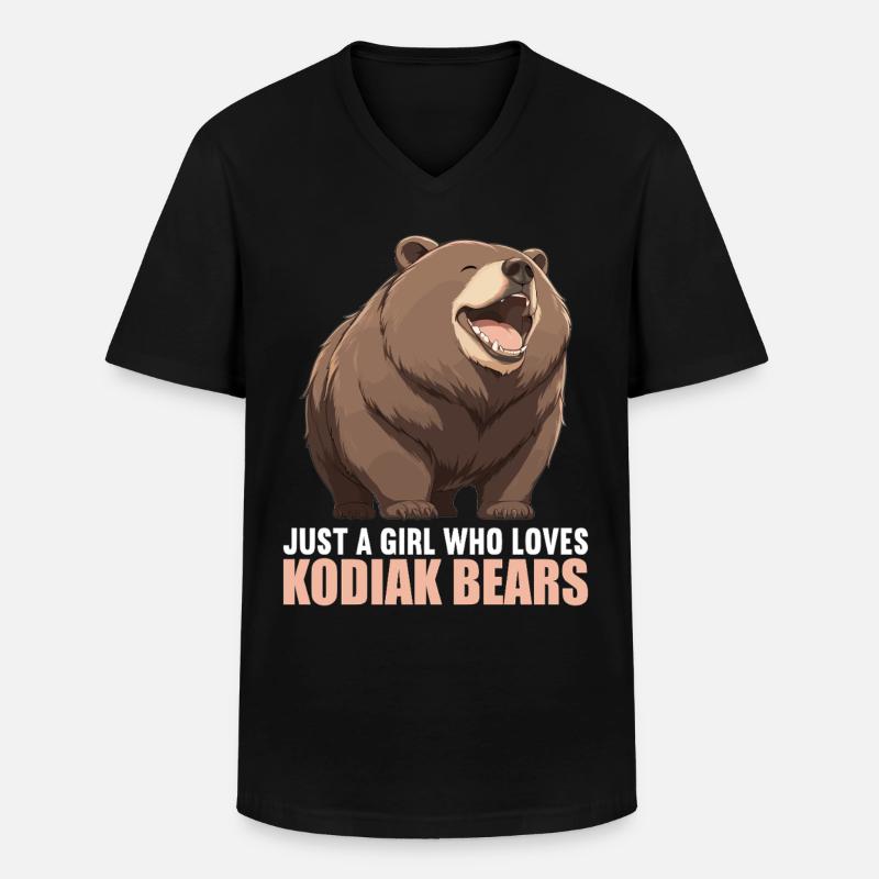 Kodiak Bear Kodiak Bear - Men's V-Neck T-Shirt - black