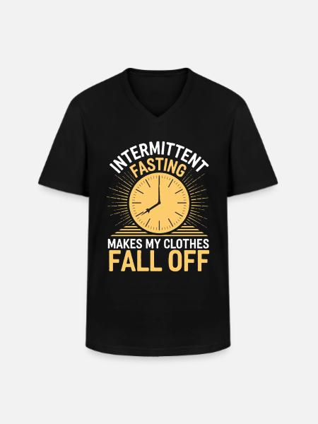Intermittent fasting Intermittent fasting - Men's V-Neck T-Shirt - black
