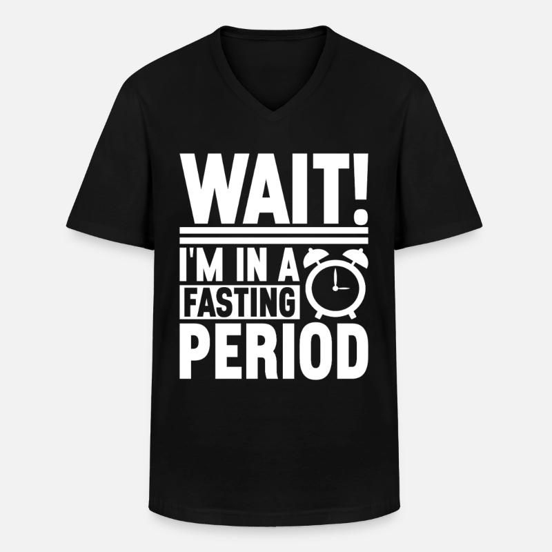 Intermittent fasting Intermittent fasting - Men's V-Neck T-Shirt - black