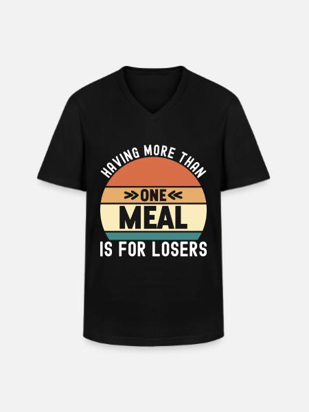 Intermittent fasting Intermittent fasting - Men's V-Neck T-Shirt - black