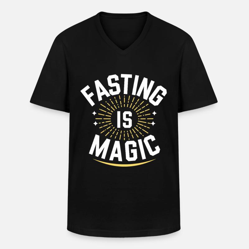 Intermittent fasting Intermittent fasting - Men's V-Neck T-Shirt - black