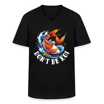 Aquarium Aquatics - Men's V-Neck T-Shirt - black - Front - AI Model Male 178 dark (178cm)