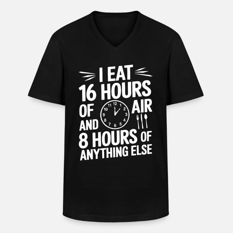 Intermittent fasting Intermittent fasting - Men's V-Neck T-Shirt - black
