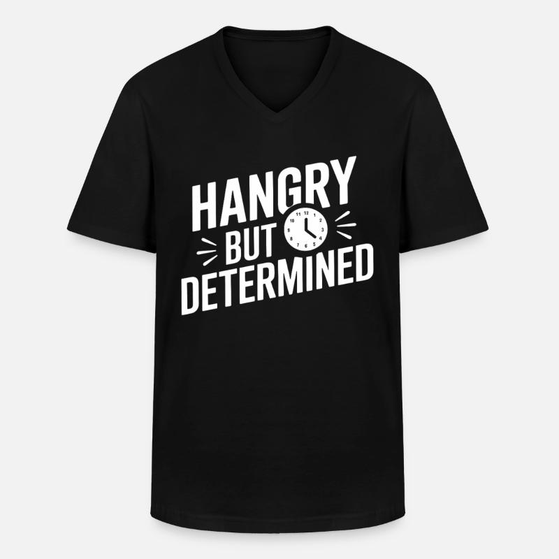Intermittent fasting Intermittent fasting - Men's V-Neck T-Shirt - black