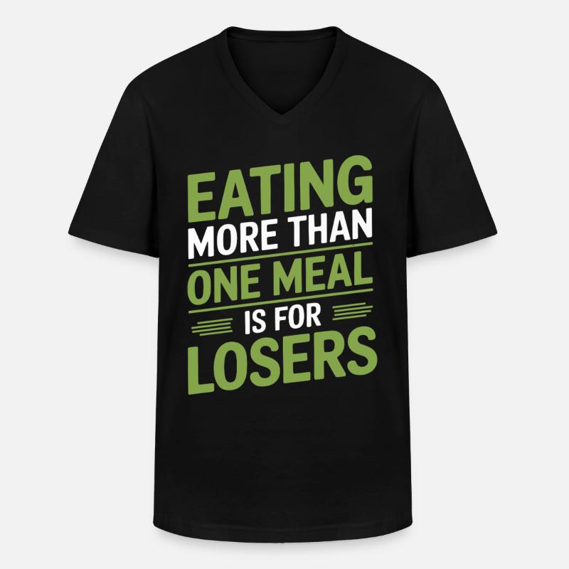 Intermittent fasting Intermittent fasting - Men's V-Neck T-Shirt - black