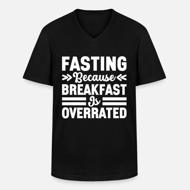 Intermittent fasting Intermittent fasting - Men's V-Neck T-Shirt - black