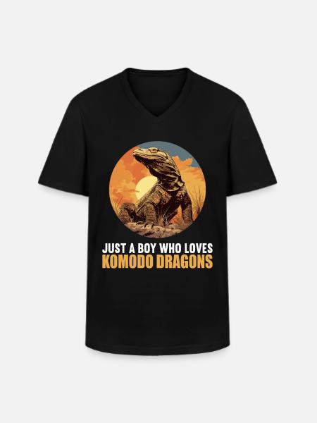 Komodo dragons Komodo dragon - Men's V-Neck T-Shirt - black