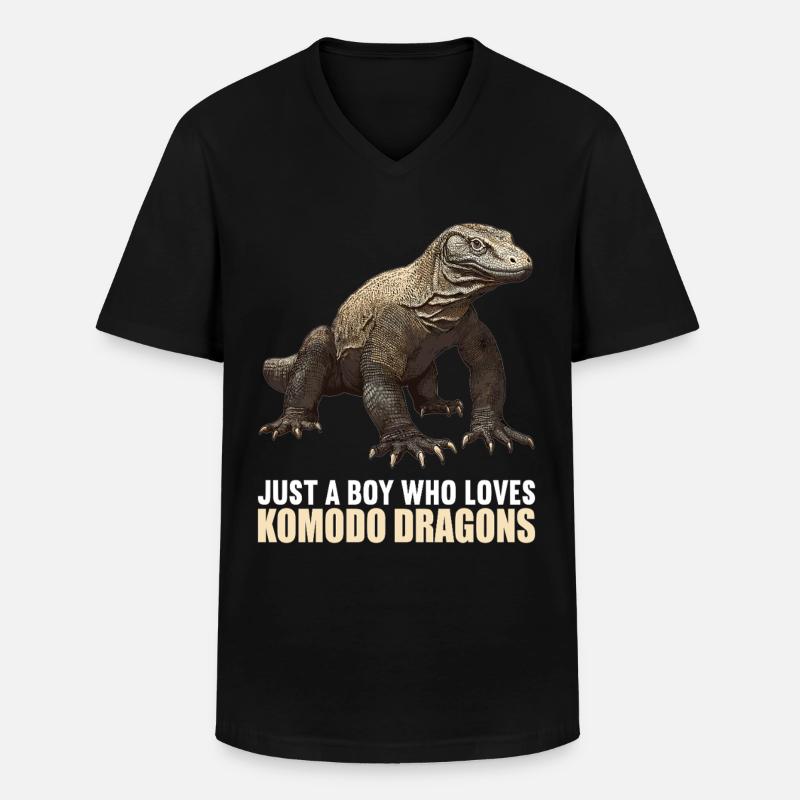 Komodowarane Komodowaran - Männer-T-Shirt mit V-Ausschnitt - Schwarz