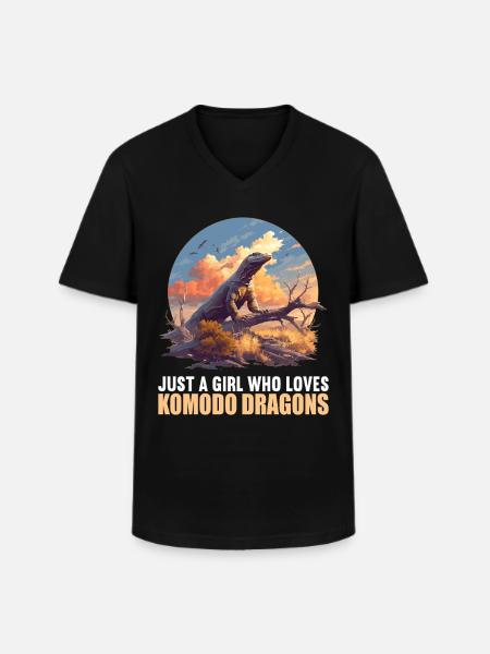 Komodo dragons Komodo dragon - Men's V-Neck T-Shirt - black
