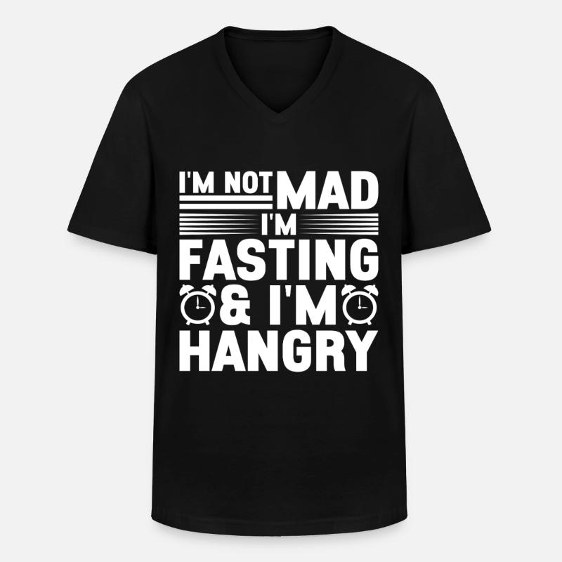 Intermittent fasting Intermittent fasting - Men's V-Neck T-Shirt - black