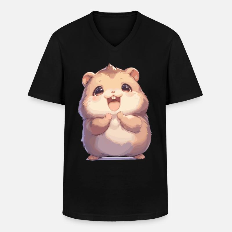 Lemminge Lemming - Männer-T-Shirt mit V-Ausschnitt - Schwarz