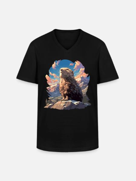 Lemmings Lemming - Men's V-Neck T-Shirt - black