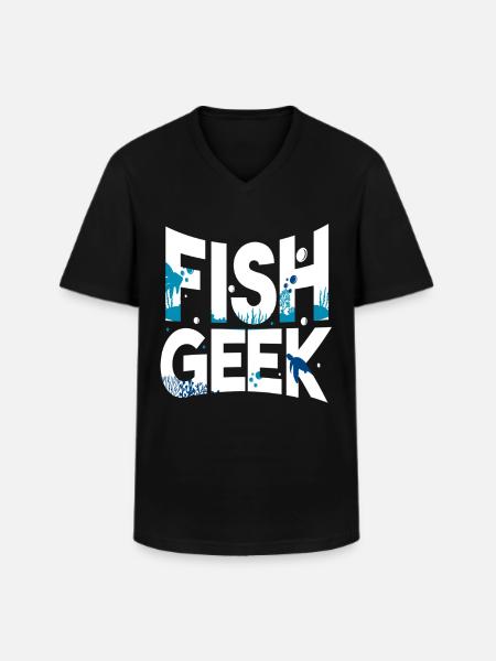 Aquarium Aquaristik - Männer-T-Shirt mit V-Ausschnitt - Schwarz