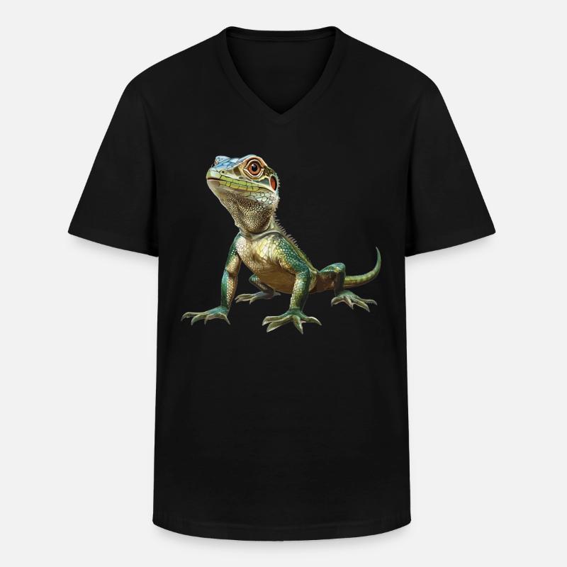 Lizards Lizard - Men's V-Neck T-Shirt - black