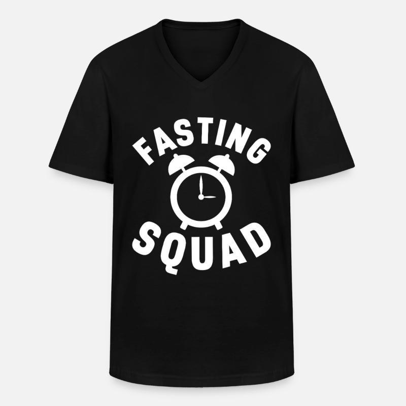 Intervallfasten Intermittierendes Fasten - Männer-T-Shirt mit V-Ausschnitt - Schwarz